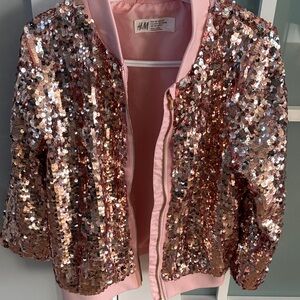 H&M Rose Gold Sequin Jacket